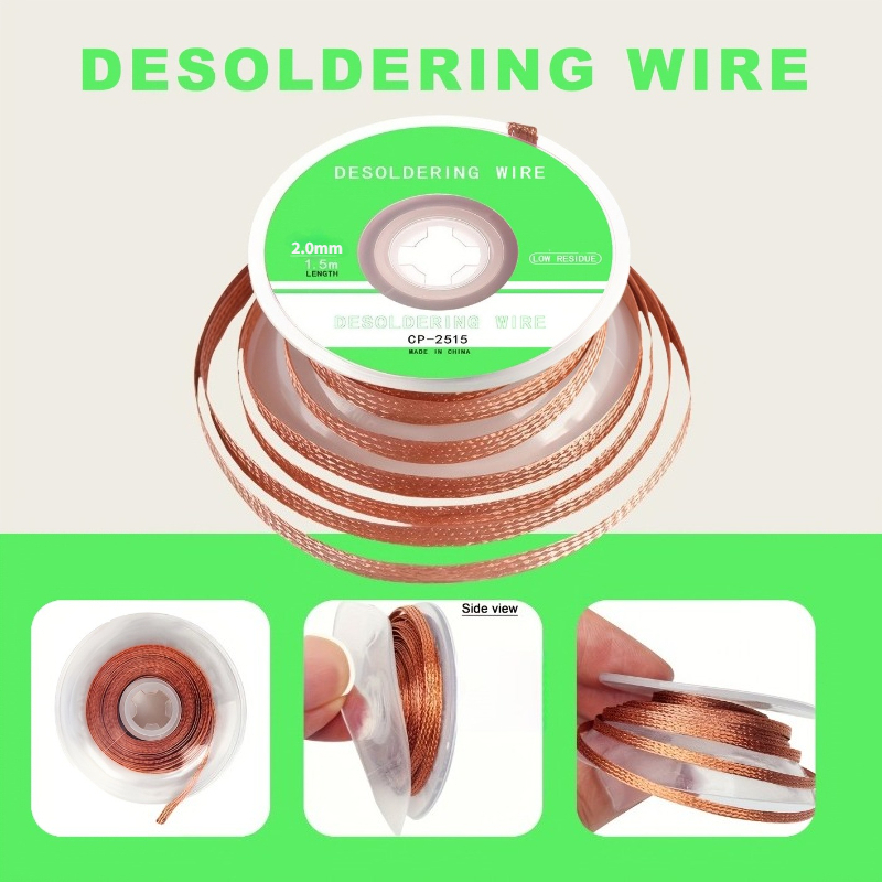 Copper Wire Roll - Mèche de dessoudage sans nettoyage, rouleau