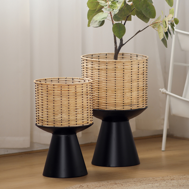 Pot de fleur en rotin tissé, p - Bonsai Garden Display Stands avis et prix