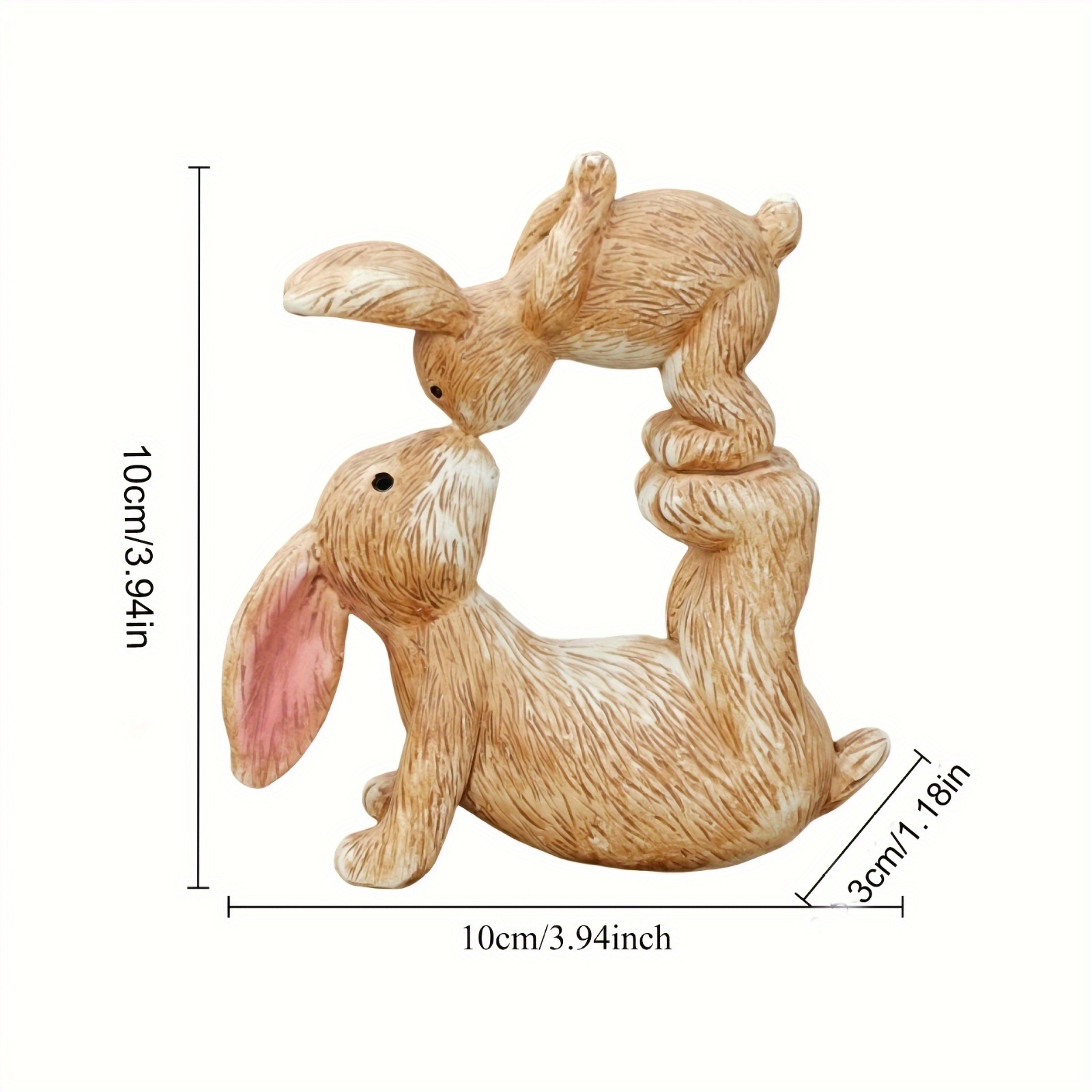 Statue de lapin baiser en rési - Bonsai Garden Desk avis et prix